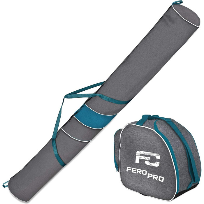 Преміум набір Ferocity для лиж: сумка для лиж, чохол для лижних черевиків, для лижних палиць, шолома з знімною сітчастою сумкою [053] (Len Tюрковий)