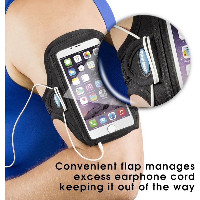 Браслет-тримач для телефону Tune Belt AB91 (iPhone 16/15/14/13/12, 11-16 Pro, 16e, Galaxy S24/S23) - Чорний
