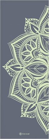 Йога мат Gaiam Premium 5 мм – антиковзка тренувальна килимок для йоги, пілатесу та фітнесу (172,7 x 61 x 5 мм), колір Cool Mint Point