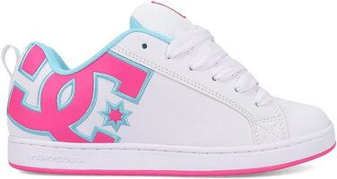Жіночі кросівки DC Shoes Court Graffik, 39 EU, білий, рожевий, блакитний