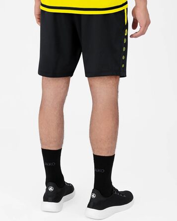 Шорти спортивні чоловічі JAKO Copetition 2.0 (152, чорний/неоновий жовтий)