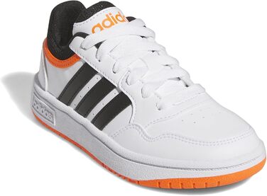 Кросівки Adidas Hoops 3.0 K - Unisex, 38 EU, Cloud White/Core Black/Impact Orange