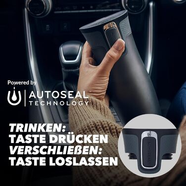 Термокухоль Contigo West Loop Autoseal 470 мл, нержавіюча сталь, для подорожей, чорний