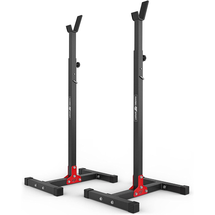 Фітнес-набір Marbo Sport-Set MH7: регульована лава для штанги, стійка, EZ-гриф, гриф для гантелей та штанги, гумовані вагові диски, 83/113 кг