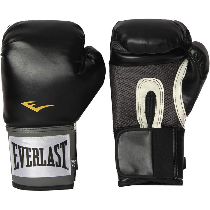 Боксерські рукавички Everlast Prostyle 2 (12oz) + лапи тренера + набір для спарингів - чорні, професійні