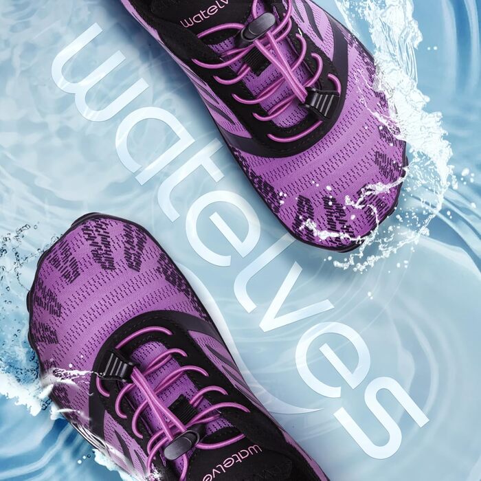 Взуття для плавання та фітнесу WateLves: зручні аквашузи з широкою носовою коробкою (фіолетовий, 38 EU)