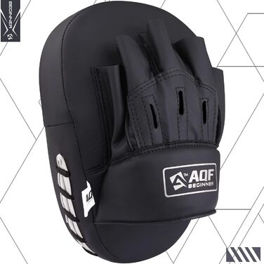 Боксерські лапи AQF з вигином, сріблясті, шкіра Рекс для кікбоксингу, ММА, карате та муай тай