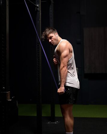 Преміум фітнес-резинки ATHLETIC AESTHETICS для тренувань, набір 5 шт (червона, чорна, фіолетова, зелена, синя) з PDF-гайдом