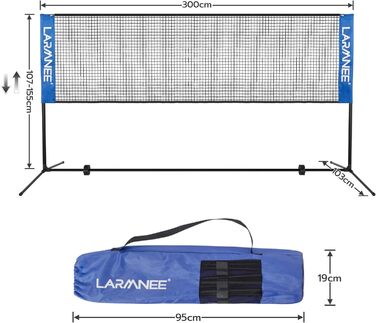 Сітка для бадмінтону, волейболу, тенісу, 3-позиційна висота, 107/120/155 см, портативний набір для саду, приміщень, вулиці