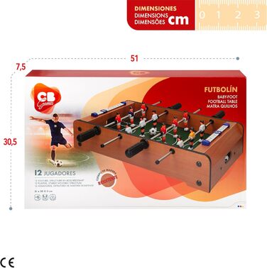 Настільний футбол COLORBABY CBGames з дерева, 51x30x11 см, дитячий кікер