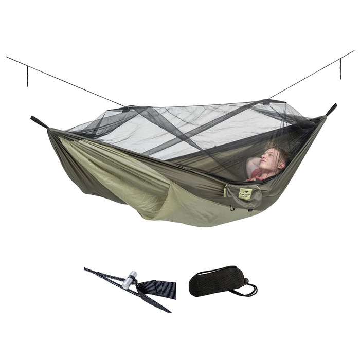 Гамак трекінговий Amazonas Trekking Set XXL Ultra-Light з москітною сіткою та термозахистом, до 150 кг