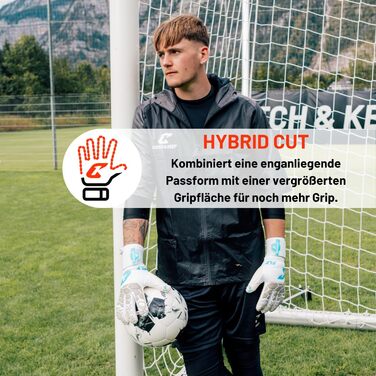 Воротарські рукавички CATCH & KEEP Fly Soul: Професійні, Octopus Grip, Hybrid Cut, дихаюча сітка, Punching Zone 3.0, білі