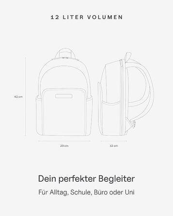 Рюкзак Kapten & Son Aalborg 12 л для ноутбука 12'' – унісекс, ручна поклажа, для університету, роботи та подорожей