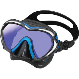 Професійна маска для дайвінгу TUSA Paragon S з UV-фільтром, моноскло, колір Fishtail Blue