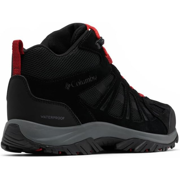 Чоловічі трекінгові черевики Columbia Redmond III Mid Waterproof (40.5 EU, Black Mountain Red)