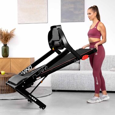 Бігова доріжка Hop-Sport HS-1000LB для дому, електрична, складана, швидкість 0.8–14 км/год, двигун 2,0 к.с., транспортні ролики, до 150 кг