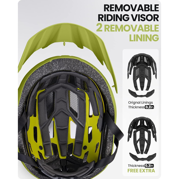 Велошолом OutdoorMaster MIPS із вентиляцією, змінними підкладками, для підлітків та дорослих, розмір 59-61 см, жовтий, для гірських та шосейних велосипедів