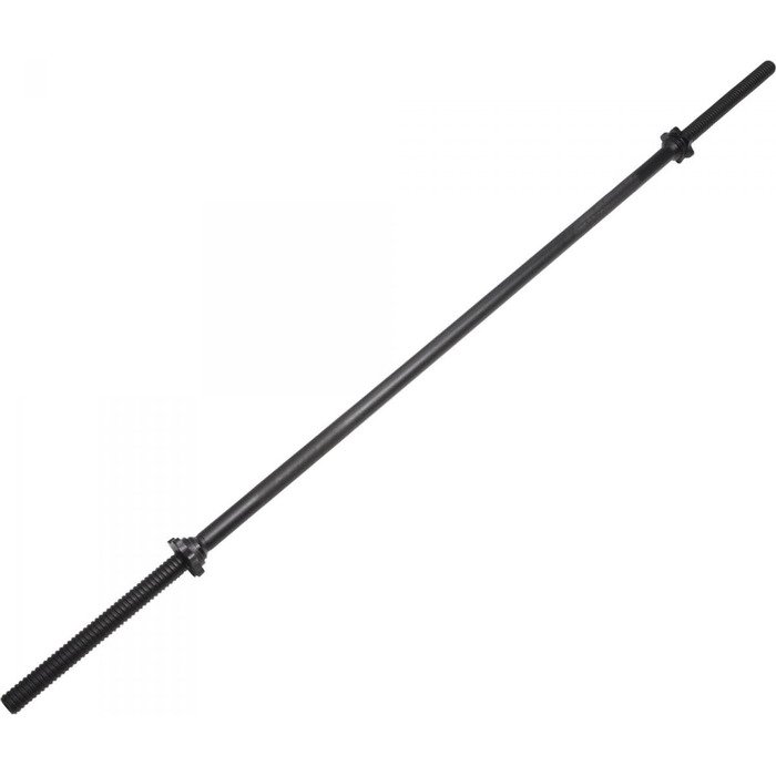 Олімпійський гриф GORILLA SPORTS 170 см, 30 мм, до 200 кг, зіркові замки, рифлена ручка, хромований, сріблясто-чорний