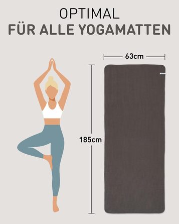 Рушник для йоги Fit-Flip з мікрофібри – нековзний, швидковисихаючий. Ідеально підходить для йога-мати, спортивних та фітнес-матів, пілатесу. Розмір 185 x 63 см, колір Raspberry (01 Anthracite)