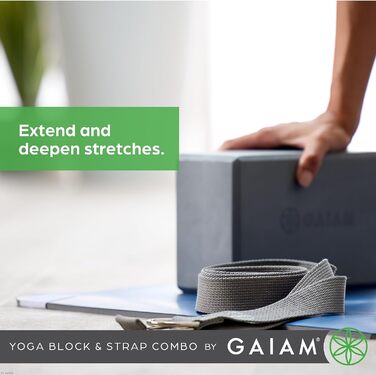Набір для йоги Gaiam: блок і ремінь, 1 шт.