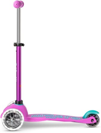 Самокат дитячий Micro Deluxe Kinder Scooter з регульованим кермом та підсвіткою коліс, лавандовий
