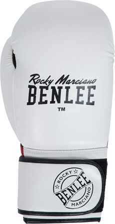 Боксерські рукавички BENLEE Rocky Marciano Carlos 14oz, білі/чорні/червоні