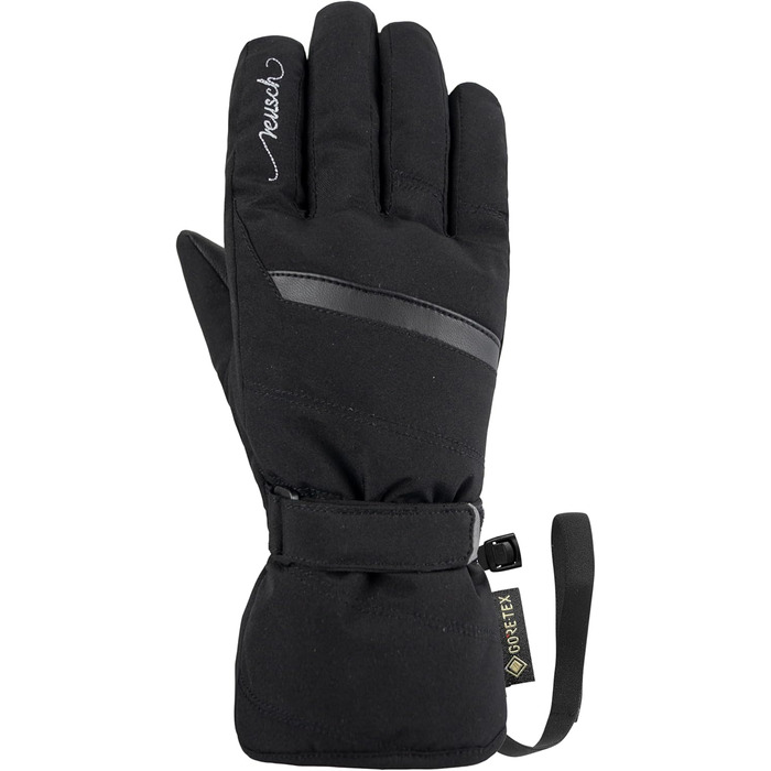 Жіночі лижні рукавички Reusch Sandy Gore-Tex, водонепроникні, дихаючі, теплі, чорні-сріблясті, розмір 6