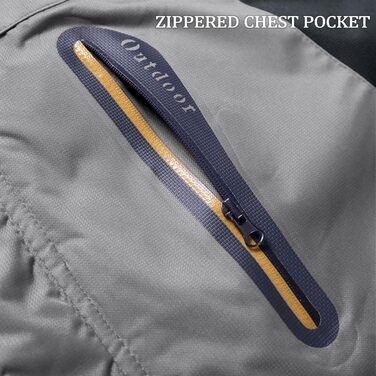 Зимова куртка KEFITEVD для чоловіків: водонепроникна, тепла, з підкладкою, для катання на лижах, на вулицю, вітронепроникна, дихаюча, функціональна куртка з відстібаною капюшоном, світло-сіра, XL