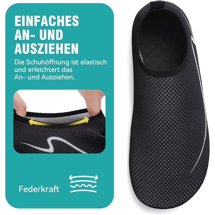 Чоловічі та жіночі шкарпетки для плавання та водних видів спорту, швидковисихаючі, антиковзкі, розмір 34-47, чорний W993