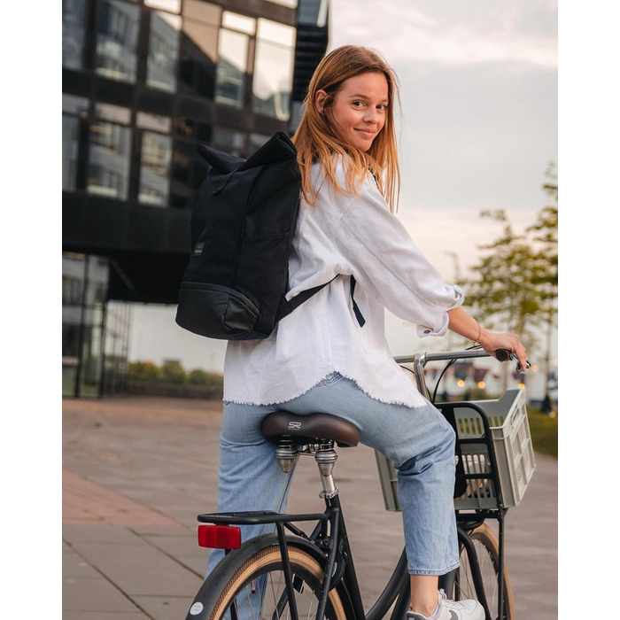 Рюкзак Johnny Urban Allen Medium помаранчевий, водостійкий, для ноутбука 15L, ролтоп, універсальний для жінок і чоловіків, для міста, університету, велосипеда, бізнесу, екологічний