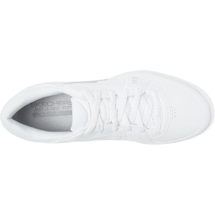 Кросівки для піклболу Skechers Viper Court Smash для жінок, біло-сріблясті, для залів та відкритих майданчиків, Relaxed Fit