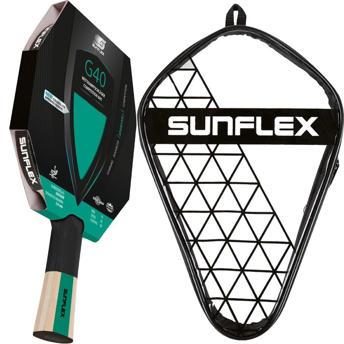 Ракетка для настільного тенісу Sunflex Color COMP G40 Pro: професійна, сертифікована ITTF, з анатомічною ручкою та чохлом