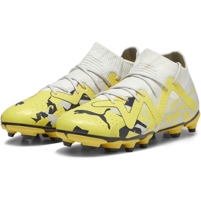 Дитячі футбольні бутси PUMA Future Match Fg/Ag Jr - для гри на природному та штучному покритті (36 EU, кольори Sedate Gray, Asphalt Yellow, Blaze)