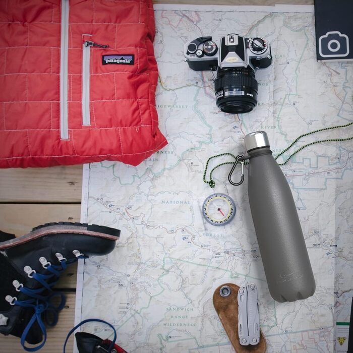 Термос Daikoku Edelstahl: 500 мл, нержавіюча сталь, 12 год гаряче, 24 год холодне, без BPA, сірий | Для спорту та відпочинку