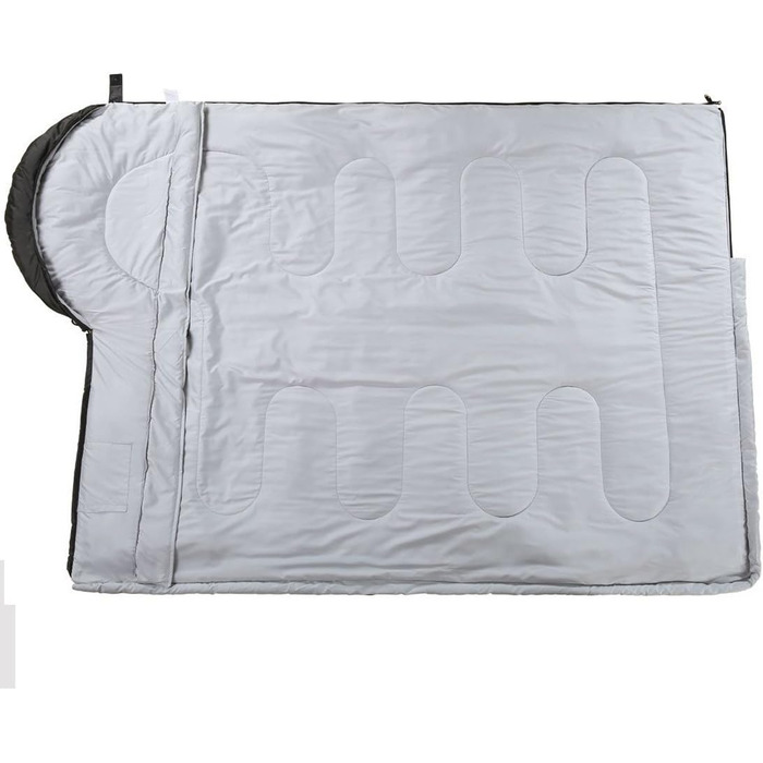 Спальний мішок SOULOUT 3-4 сезони - водонепроникний, легкий, 220x83 см, сірий, блискавка зліва