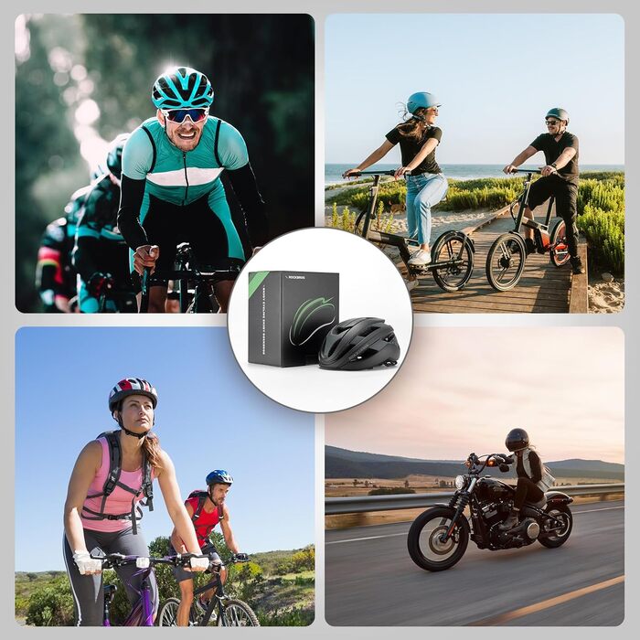 ROCKBROS велосипедний шолом для MTB, легкий, захисний, дихаючий, для жінок і чоловіків, розміри M 54-58 см / L 58-62 см