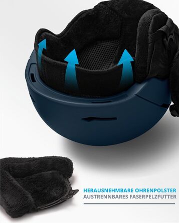 Комплект для гірських лиж та сноуборду Outdooraster ELK: захисний шолом IPS та гірськолижні окуляри OTG