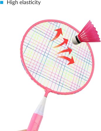 Набір для бадмінтона QKTYB для дітей від 4 до 8 років, легкий алюмінієвий, для початківців, з сумкою, зелений (рожевий)