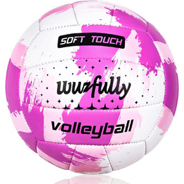 Волейбольний м'яч Wuzfully Kinder Soft Touch для пляжу та залу, розмір 5 (Рожевий)