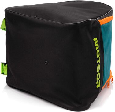 Чохол для лижних черевиків Meteor 42x42x30 см - рюкзак для лиж, черевиків, шолома та аксесуарів. Міцний, водостійкий, з поліестеру 600D, з ручками, для зберігання лижного спорядження. Зелений / Чорний