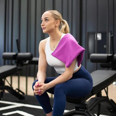 Рушник спортивний Meteor Sport Microfiber XL XXL 9 кольорів, надзвичайно легкий, швидковисихаючий, для фітнесу, подорожей, сауни, пляжу (50x90 см, баклажан)