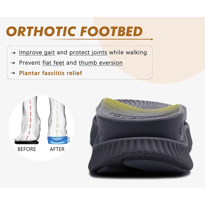 Сандалії жіночі KuaiLu для трекінгу та відпочинку: ортопедичні, зручні, дихаючі, літні, з регулюванням на липучці, для плоскостопості, чорні, 43 EU