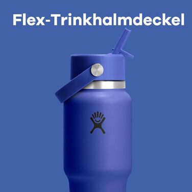 Термос-пляшка Hydro Flask Wide Flex Straw з трубочкою 946 мл, нержавіюча сталь, герметична, Shale Gray