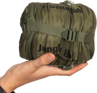 Сумка-спальник Snugpak Jungle Bag WGTE з вбудованою москітною сіткою - легкий, гігієнічний спальний мішок та універсальний ковдра для кемпінгу та експедицій у тропічних умовах (чорний, ліва блискавка)