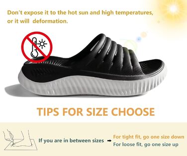 Ортопедичні відновлювальні сандалії KuaiLu для жінок, легкі спортивні шльопанці при плантарному фасциїті, розвантаження суглобів та спини, розмір 43 EU, чорно-білі