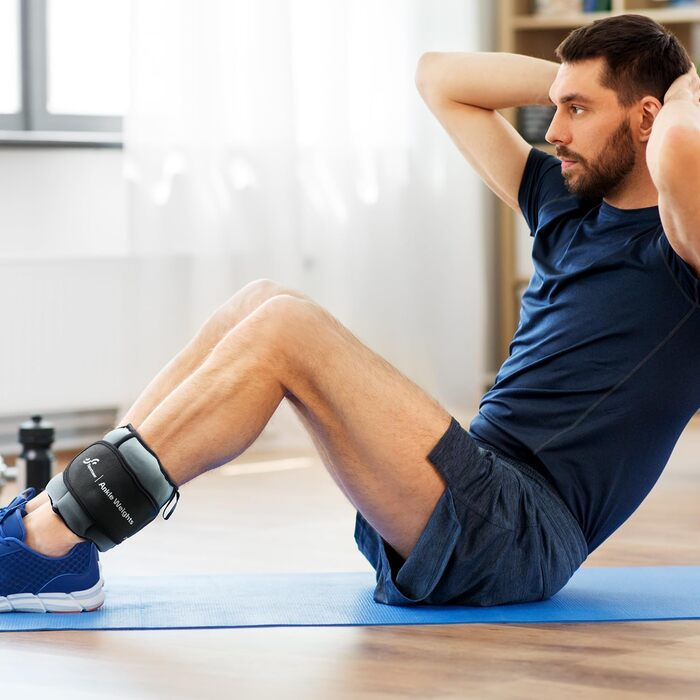 Нагрудники Sportneer з регульованою вагою 0,9-4,5 кг (на щиколотку) / 1,8-9 кг (на пару), вага для ніг та рук, армійний зелений