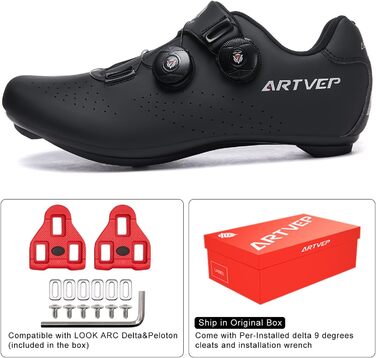 Велотуфлі для їзди на велосипеді: чоловічі та жіночі MTB, сумісні з педалями Look SPD, SPD-SL, Delta Lock, Peloton. Білий колір (45 EU, чорні шипи в комплекті)