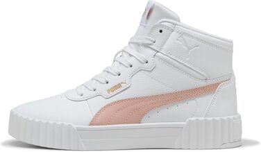 Кросівки PUMA Carina 3.0 Mid для жінок, 39 EU, білий, рожевий кварц, золотий