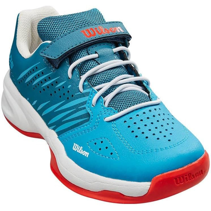 Тенісне взуття Wilson Kinder KAOS для дітей (28.5 EU, Blue Coral White Fiesta)