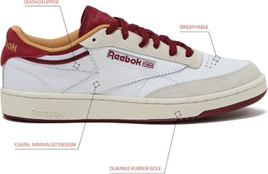 Кросівки Reebok Club C 85 - білі, стильні, для повсякденного носіння (37 EU)